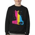 Pansexual Pride Celestial Cat Sitting Book LGBTQ Pan Colors Men Women Youth Crewneck Sweatshirt Pansexual Pride Celestial Cat Sitting Book LGBTQ Pan Colors Men Women Youth Crewneck Sweatshirt