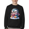 Penguin Reading a Book Animal Youth Crewneck Sweatshirt