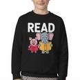 Pig Elephant Reading Cute Book Lover Bookworm Boys Girls Kid Youth Crewneck Sweatshirt Pig Elephant Reading Cute Book Lover Bookworm Boys Girls Kid Youth Crewneck Sweatshirt