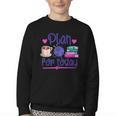 Plan For Today Coffee Yarn Books Sewing Knitter Knitting Youth Crewneck Sweatshirt