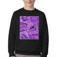 Purple Comic Book Purple Color Graphic Youth Crewneck Sweatshirt Purple Comic Book Purple Color Graphic Youth Crewneck Sweatshirt