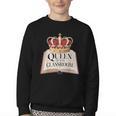 Queen Of The Classroom Appreciation Royal Crown Book Youth Crewneck Sweatshirt Queen Of The Classroom Appreciation Royal Crown Book Youth Crewneck Sweatshirt