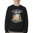 Quilting Sewing Machine Quilter Easily Distracted By Book Youth Crewneck Sweatshirt Quilting Sewing Machine Quilter Easily Distracted By Book Youth Crewneck Sweatshirt
