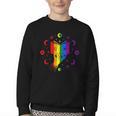 Rainbow Book With Stars And Moon Phases Gay Pride LGBT Youth Crewneck Sweatshirt Rainbow Book With Stars And Moon Phases Gay Pride LGBT Youth Crewneck Sweatshirt