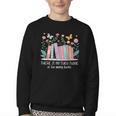 There Is No Such Thing As Too Many Books Reading Teacher Youth Crewneck Sweatshirt