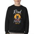 Read Banned Books Pet Cats Fight Evil Read Banned Reader Youth Crewneck Sweatshirt