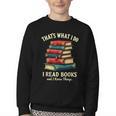 I Read Books Bookworm Halloween Youth Crewneck Sweatshirt I Read Books Bookworm Halloween Youth Crewneck Sweatshirt