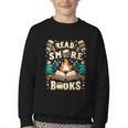 Read More Books Camping Outdoors Travel Campfire Smores Youth Crewneck Sweatshirt