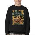 Read Books Lift Weights Fight Fascists Reading Lover Youth Crewneck Sweatshirt