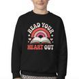 Read Your Heart Out Book Lovers Emotional Fall Vibes Youth Crewneck Sweatshirt