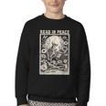 Read In Peace Skeleton Book Lover Bookworm Book Youth Crewneck Sweatshirt