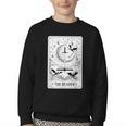 The Reader Tarot Card Bookworm Books Lover Dragon Librarians Youth Crewneck Sweatshirt