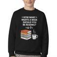 Reading 6-7 Six Seven Meme English Teacher Book Lover Youth Crewneck Sweatshirt Reading 6-7 Six Seven Meme English Teacher Book Lover Youth Crewneck Sweatshirt