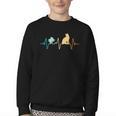 Reading Cat Heartbeat Book & Cat Lover Youth Crewneck Sweatshirt