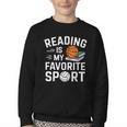 Reading Is My Favorite Sport Reading Book Lover Reader Youth Crewneck Sweatshirt