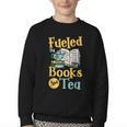 Reading Hobby Bookshelves Library Fueled By Books And Tea Youth Crewneck Sweatshirt Reading Hobby Bookshelves Library Fueled By Books And Tea Youth Crewneck Sweatshirt