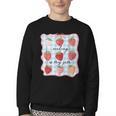 Reading Is My Jam Preppy Stawberry Bookworm Book Lover Nerd Youth Crewneck Sweatshirt