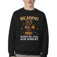 Reading Makes Me Feel Less Murdery Book Dragon Youth Crewneck Sweatshirt