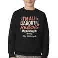 Reading And Motorcycle Life For Bikers Who Love Books Youth Crewneck Sweatshirt