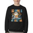 Reading Is Otterly Fun Sea Otter Book Lover Bookworm Youth Crewneck Sweatshirt Reading Is Otterly Fun Sea Otter Book Lover Bookworm Youth Crewneck Sweatshirt