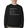 Reading Is a Right Not a Privilege Banned Books Youth Crewneck Sweatshirt