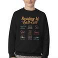 Reading Is Self Care Mental Health Read More Book Youth Crewneck Sweatshirt Reading Is Self Care Mental Health Read More Book Youth Crewneck Sweatshirt
