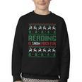 Reading Is Snow Much Fun Winter Bookworm Reading Book Lovers Youth Crewneck Sweatshirt Reading Is Snow Much Fun Winter Bookworm Reading Book Lovers Youth Crewneck Sweatshirt