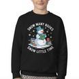 Reading Snowman So Many Books Christmas Books Readers Youth Crewneck Sweatshirt