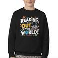Reading Is Out Of This World Space Book Lover Kids Youth Crewneck Sweatshirt Reading Is Out Of This World Space Book Lover Kids Youth Crewneck Sweatshirt
