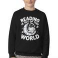 Reading Is Out Of This World Space Books Lover Youth Crewneck Sweatshirt
