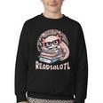 Readsalotl Axolotl Reading Books Glasses Bookworm Pun Fun Youth Crewneck Sweatshirt Readsalotl Axolotl Reading Books Glasses Bookworm Pun Fun Youth Crewneck Sweatshirt