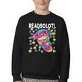 Readsolotl Cute Axolotl Book Lover Reading Women Girls Youth Crewneck Sweatshirt