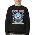 Readsolotl Kawaii Axolotl Book Lover Reading Youth Crewneck Sweatshirt Readsolotl Kawaii Axolotl Book Lover Reading Youth Crewneck Sweatshirt
