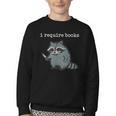 i Require Books Raccoon Youth Crewneck Sweatshirt