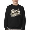 Retro Book Worm Reading For Book Lovers Youth Crewneck Sweatshirt Retro Book Worm Reading For Book Lovers Youth Crewneck Sweatshirt