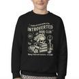 Retro Proud Anti Social Member Of Introverted Book Club Youth Crewneck Sweatshirt