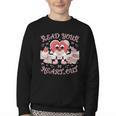 Retro Read Your Heart Out Valentine’s Day Teacher Book Lover Youth Crewneck Sweatshirt