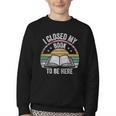 Retro Vintage I Closed My Book To Be Here Book Lover Reading Youth Crewneck Sweatshirt Retro Vintage I Closed My Book To Be Here Book Lover Reading Youth Crewneck Sweatshirt