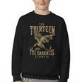 Retro Vintage The Thirteen Until The Darkness Claims Us Book Youth Crewneck Sweatshirt Retro Vintage The Thirteen Until The Darkness Claims Us Book Youth Crewneck Sweatshirt