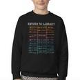 Return To Library Card Book Due Date Bookish Reading Youth Crewneck Sweatshirt Return To Library Card Book Due Date Bookish Reading Youth Crewneck Sweatshirt