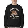 Romantasy I Dust My Shelves But My Books Are Still Filthy Youth Crewneck Sweatshirt Romantasy I Dust My Shelves But My Books Are Still Filthy Youth Crewneck Sweatshirt