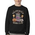 Salem Witch Book Club Bookish Halloween Raccoon Witchcraft Youth Crewneck Sweatshirt