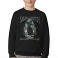 Salem Witch Book Club Cat Reading Witchy Halloween Men Youth Crewneck Sweatshirt