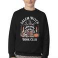 Salem Witch Book Club Raccoon Halloween Youth Crewneck Sweatshirt Salem Witch Book Club Raccoon Halloween Youth Crewneck Sweatshirt
