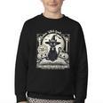 Salem Witch Book Club Vintage Halloween Cat Book Lover Youth Crewneck Sweatshirt Salem Witch Book Club Vintage Halloween Cat Book Lover Youth Crewneck Sweatshirt