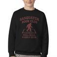 Sasquatch Book Club Bigfoot Reading Cryptid Vintage Youth Crewneck Sweatshirt Sasquatch Book Club Bigfoot Reading Cryptid Vintage Youth Crewneck Sweatshirt