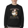 Silly Goose Book Club Member Reading Lover Youth Crewneck Sweatshirt
