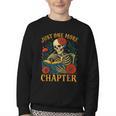 Skeleton Read Book Just One More Chapter Floral Book Lover Youth Crewneck Sweatshirt Skeleton Read Book Just One More Chapter Floral Book Lover Youth Crewneck Sweatshirt