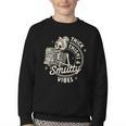 Smut Book Reader Spicy Romance Thick Thighs & Smutty Vibes Youth Crewneck Sweatshirt