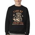 Smut Reader Spicy Book Dark Romance I Like My Fictional Men Youth Crewneck Sweatshirt